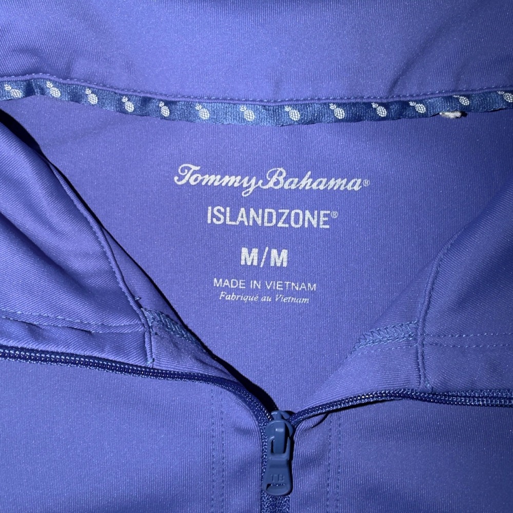 Tommy Bahama IslandZone Blue Sleeveless Golf Dress Quarter Zip Medium - Picture 4 of 8